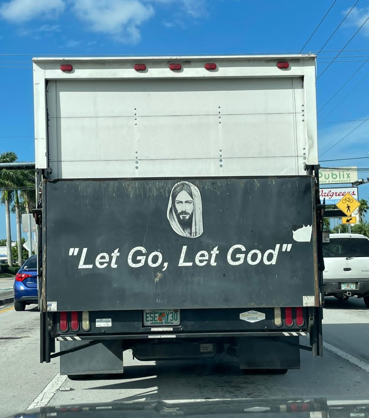 Truck with Let Go, Let God message
